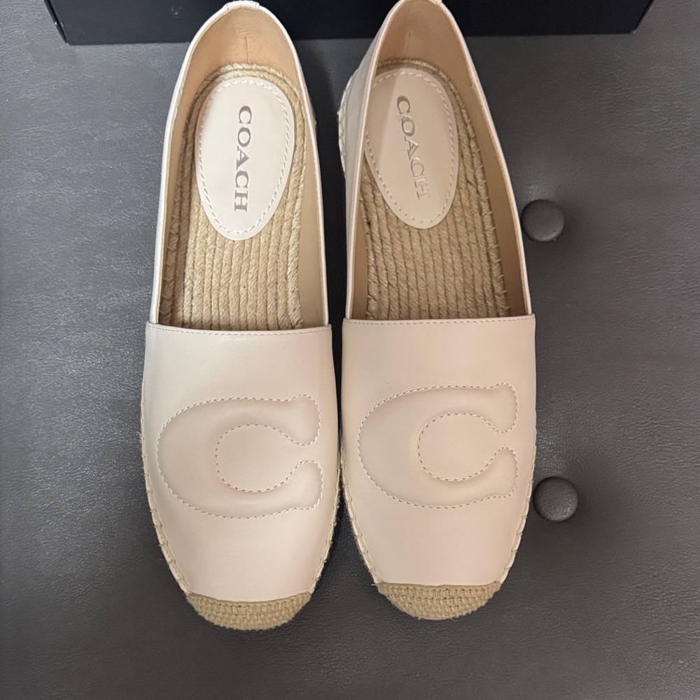 Coach Beige Leather Espadrilles - Picture 3 of 10